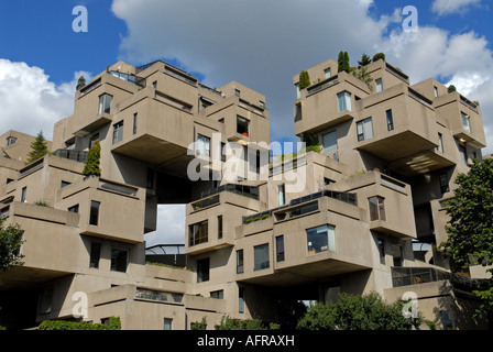 Habitat 67 sur St Louis island Montréal Québec Canada Banque D'Images