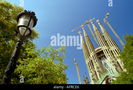 La célèbre cathédrale de Gaudi, La Sagrada Familia à Barcelone, Espagne Banque D'Images