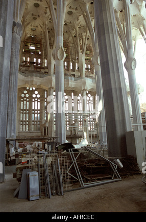 La célèbre cathédrale de Gaudi, La Sagrada Familia à Barcelone, Espagne Banque D'Images