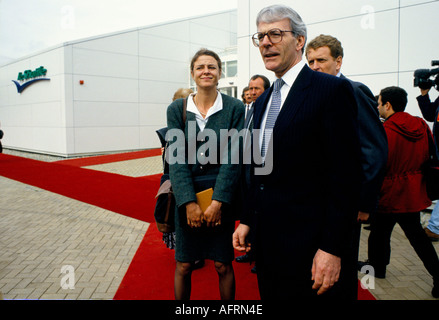 John Major à la cérémonie d'ouverture du Shuttle. L'inauguration du tunnel sous la Manche le 1994 mai 6. Folkstone Kent. Royaume-Uni années 1990. HOMER SYKES Banque D'Images