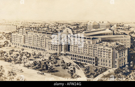 Bird's Eye View Sanitarium Battle Creek dans le Michigan USA Banque D'Images