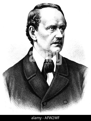 Schleiden, Matthias Jakob, 5.4.1804 - 23.6.1881, scientifique allemand (botaniste), portrait, lithographie, 1892, science, botanique, , Banque D'Images