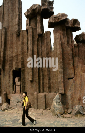 Tourisme Chine années 1990 Pékin. Les touristes chinois apprécient une journée de visite au World Park miniature 1998 HOMER SYKES Banque D'Images