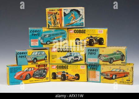 Collection de die-cast Corgi boîtes modèle de voiture Banque D'Images