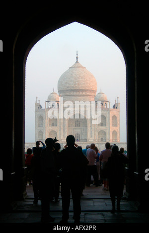 Le Taj Mahal à l'aube Banque D'Images