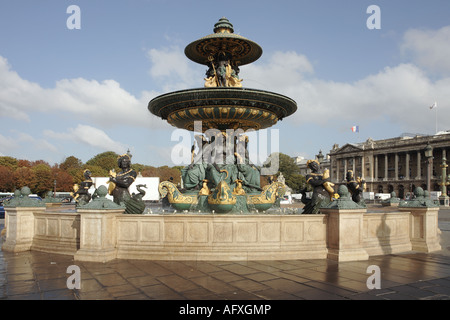 Place de la Concorde, La Fontaine des Mers, Paris, France (fontaine de Mars) Banque D'Images