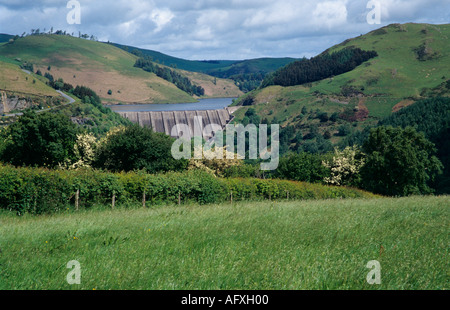 Le Nord du Pays de Galles Powys UK Juin Vue de Llyn Clywedog barrage construit en 1969 sur la rivière Clywedog Banque D'Images