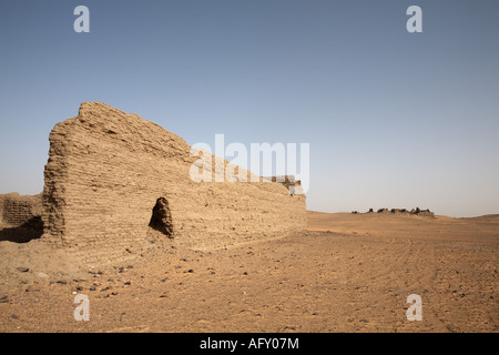 Les ruines de la ville médiévale de vieux Dongola, Soudan, Afrique Banque D'Images