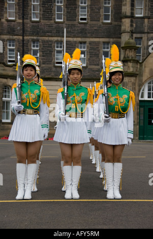 La Taipei Première Girls High School band majorette Banque D'Images