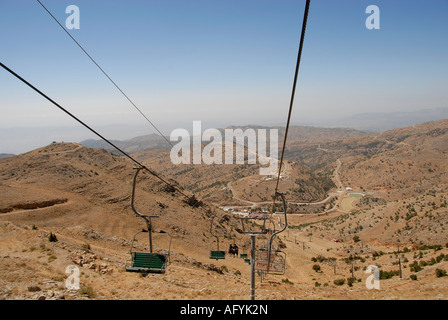 Chaises de levage Mount Hermon Golan Israël Banque D'Images