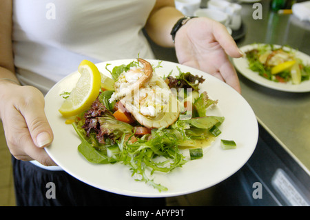 Anglais frais salade de crabe Banque D'Images