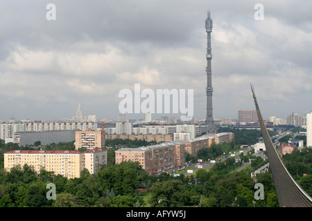 Tour de télévision Ostankino, Moscou, Russie europe Banque D'Images