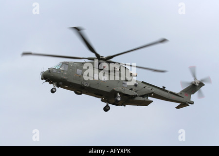 Hélicoptère militaire AgustaWestland Merlin HC3 de la Royal Air Force britannique Banque D'Images