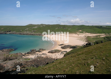 Lossit distant bay beach surf ile d'Islay scotland uk go Banque D'Images