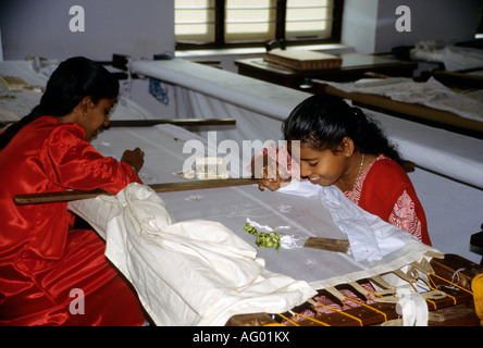 L'Inde du Sud Kerala Village légende locale Broderie Vie Banque D'Images