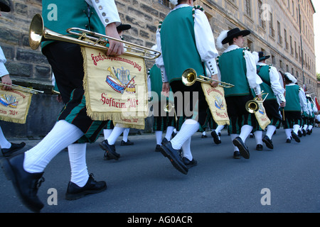 Défilé de la musique à l'entreprise Bamberg Haute-franconie Bavaria Allemagne Banque D'Images