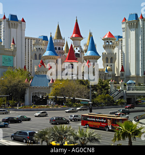 La vue quotidienne d'Excalibur hotel Las Vegas, NV, USA Banque D'Images