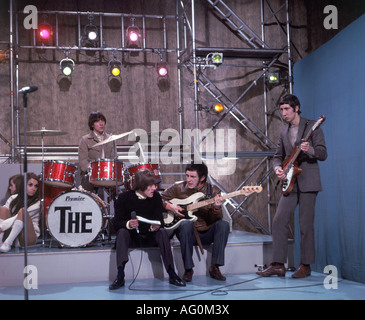 L'OMS sur Ready Steady va environ 1966 de gauche Keith Moon, Roger Daltrey, John Entwistle et Pete Townshend.photo: Tony Gale Banque D'Images