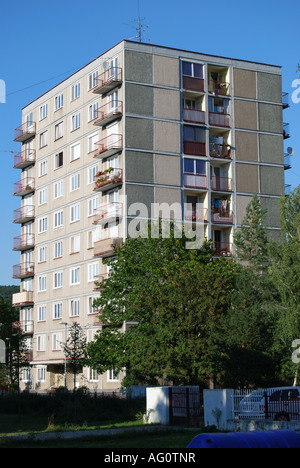 Bloc d'appartement, Trencin Trencin, Slovaquie, Région Banque D'Images