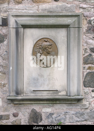 La pierre tombale de Clarinda (Agnes McLehose 1759-1841) dans Canongate Kirkyard, Édimbourg, Écosse, Royaume-Uni. Banque D'Images