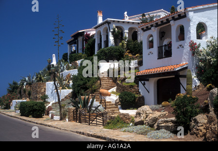 Villas à Platges de Fornells Menorca Banque D'Images