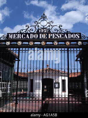 Le Mercado de Pescados à Mahón Banque D'Images