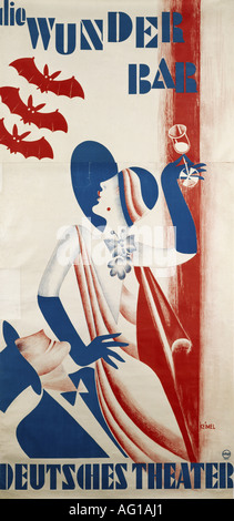 Festivité, balles et fêtes, 'Die Winderbar', Deutsches Theatre, Munich, 1920, 20s, affiche, design par Hermann Keimel (1899 - 1948), , Banque D'Images