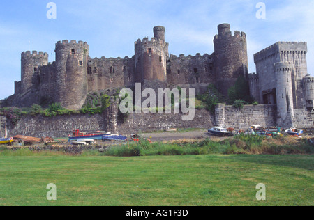 Château de Conwy dans le Nord du Pays de Galles Banque D'Images