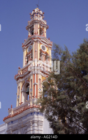 Symi Grèce Le 18ème siècle de style byzantin Monastère de Panormitis ou l'Archange Michel Banque D'Images