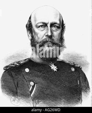 Frederick Francis II, 28.2.1823 - 15.4.1883, Grand-duc de Mecklembourg-Schwerin 7.3.1842 - 15.4.1883, portrait, gravure, 1871, Friedrich Franz, Mecklembourg Schwerin, XIXe siècle, , Banque D'Images