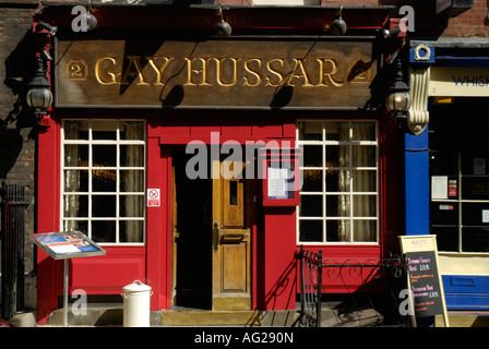 Le Gay Hussar restaurant hongrois dans la rue grecque Soho Londres Banque D'Images