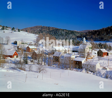 Village de East Topsham Vermont USA en hiver New England Banque D'Images