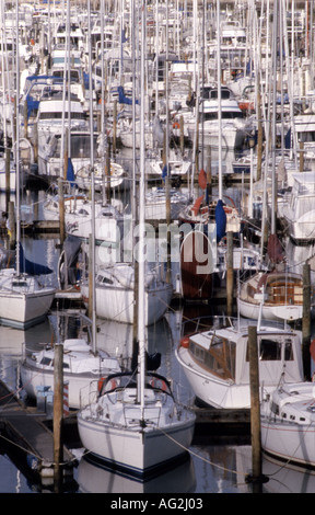 Masse de yachts de plaisance Westhaven Auckland New Zealand North Island waterfront Banque D'Images