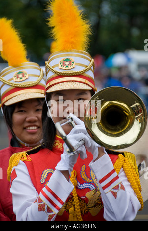 La Taipei Première Girls High School Marching Band Banque D'Images