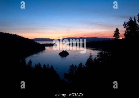 Emerald Bay sur le lac Tahoe, California USA Banque D'Images