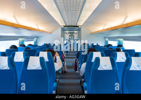 Intérieur de voiture Maglev, Shanghai, Chine Banque D'Images