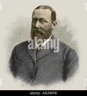 Alfred, 6.8.1844 - 30.7.1900, duc de Saxe-Coburg-Gotha 22.8.1893 - 30.7.1900, portrait, gravure, vers 1895, Banque D'Images