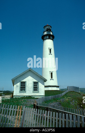 Californie Pigeon Point Pt phare de la côte de San Mateo Banque D'Images