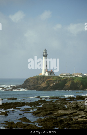 Californie Pigeon Point Pt phare de la côte de San Mateo Banque D'Images