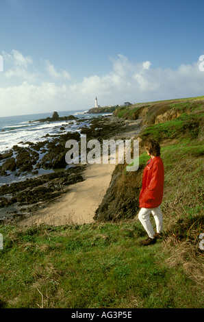 Californie Pigeon Point Lighthouse Pt Côte de San Mateo Banque D'Images