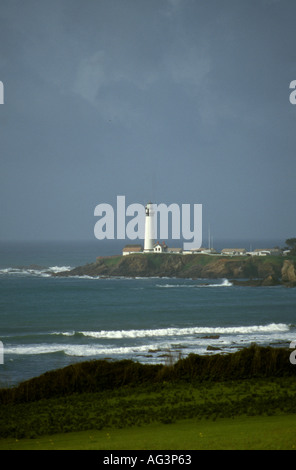 Californie Pigeon Point Pt phare de la côte de San Mateo Banque D'Images