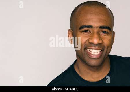 Portrait of smiling afro-américain. Banque D'Images
