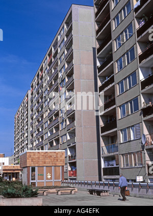 Prague, République tchèque. Haje (banlieue sud) blocs d'habitation typique de Prague Banque D'Images