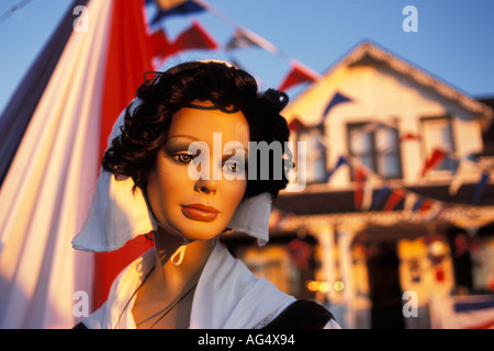 Un modèle composé de ressembler à l'Évangéline Henry Wordsworth héroïne au cours de la du festival acadien de Caraquet, Nouveau-Brunswick Banque D'Images