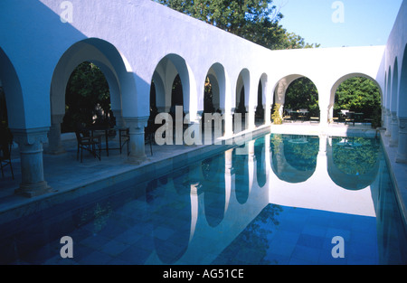 Extérieure de la Villa Sebastian le centre culturel international de Hammamet Tunisie Banque D'Images