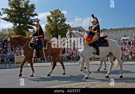 Cavalerie de la garde républicaine afficher Chateau France Banque D'Images