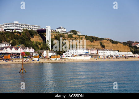 La Falaise à Shanklin vue à partir de la Manche Banque D'Images