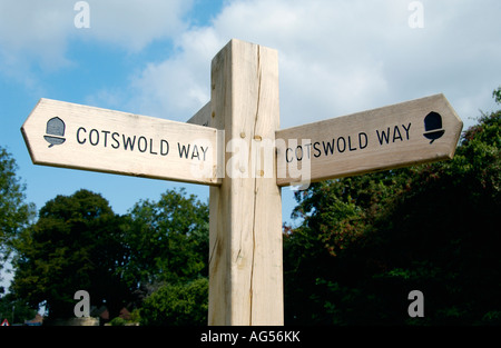 COTSWOLD WAY sign in Cotswold village de Chipping Campden Gloucestershire England UK Banque D'Images