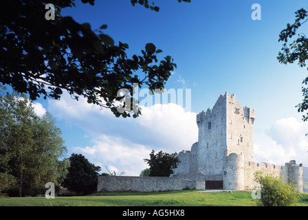 Grand clan restauré château est situé sur les rives d'un lac irlandais Banque D'Images