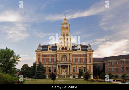 Palais de justice du comté de union des lits jumeaux Henry Comté Couurthouse Marysville dans l'Ohio Banque D'Images